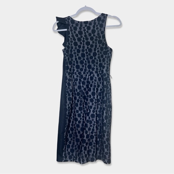 EVA FRANCO Mini Dress Size 2 Lace with Ruffle Black White GUC - Picture 2 of 2